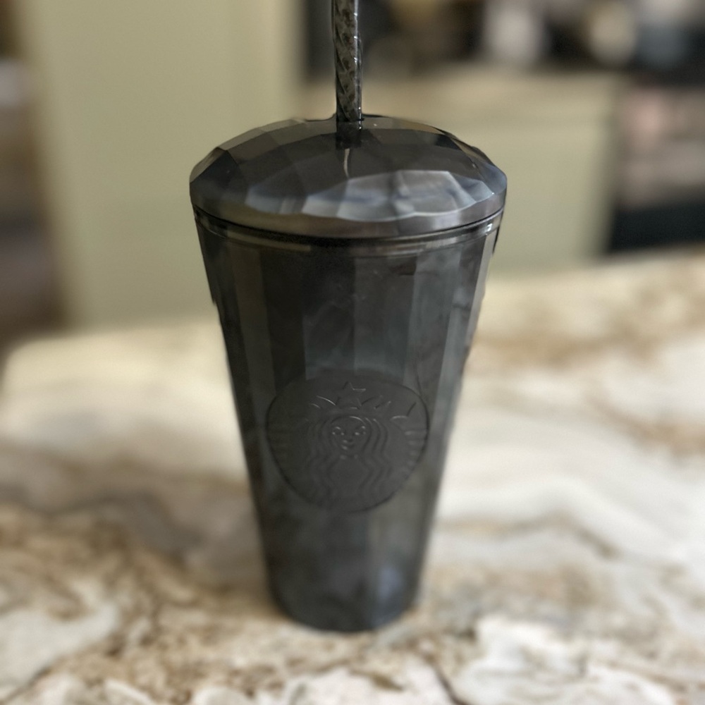 Starbucks Black Tumbler with Straw
